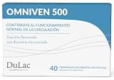 Dulac - Omniven 500, Complemento Alimenticio para la Circulación de las Piernas, 40 comprimidos, con Diosmina y Hesperidina, ideal para Piernas Cansadas, Pesadas y varices, Made in Italy