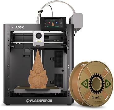 Flashforge AD5X 3D Printer with Extra 1KG HS PLA Light Brown Filament