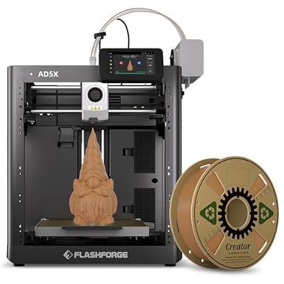 Flashforge AD5X 3D Printer with Extra 1KG HS PLA Light Brown Filament
