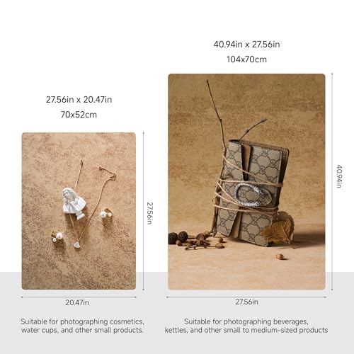 Vizprop 28x20in Product Photography Backdrops, Waterproof Non-Reflective Gradient Photo Background for Jewelry Food Small Product, Anti-Wrinkle Non-Woven Fabric Flat Lay Props for UGC Creators by Vizprop - Used condition - Image 3