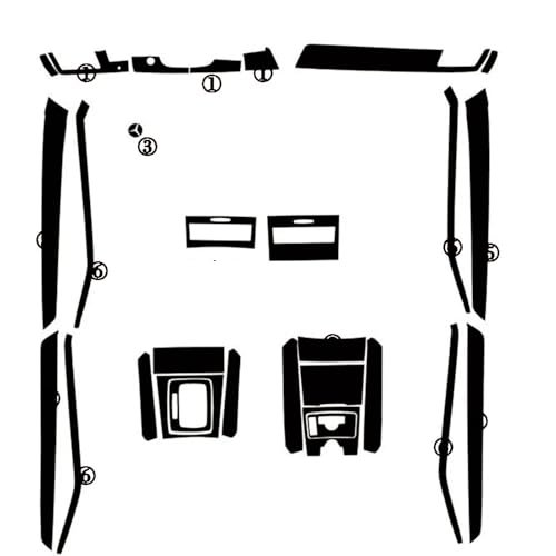 Autocollants de moulage changement couleur console centrale Benz E Class W212 3D