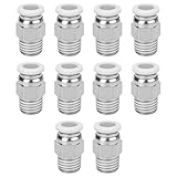 Photo Gallery ieron confezione da 10 pc4-m10 maschio dritto pneumatico pefe tubo raccordo a spinta per stampante 3d, bianco Photo Gallery ieron confezione da 10 pc4-m10 maschio dritto pneumatico pefe tubo raccordo a spinta per stampante 3d, bianco