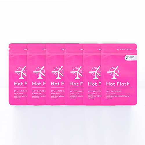 The Good Patch Pflanzenbetriebene Menopausenunterstützung - nachhaltige Freisetzung Hot Flash Patch mit Hanf-Extrakt, schwarzer Cohosh und schwarzem Pfeffer - 6 Beutel (24 Patches) Cover