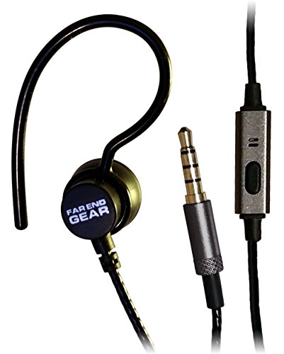 Far End Gear XDU Recon + Mic Single Stereo-to-Mono Earhook Earphone, Reinforced Cord