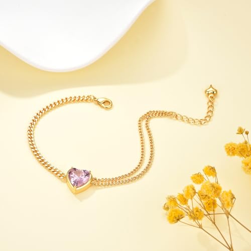 Dainty Layering Bracelets for Women 18 k Gold Plated Fashion Adjustable Chunky Cuban Paperclip Link Chain Bracelets Jewelry for Women Girls Gift3