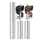 4 Stück Mascara mit Metallbürste, Iron Eye Mascara, Wimperntusche Metallbürste (Schwarz + Braun) - Waschbarer Wimpernstab Aus Eisen, Lang Und Dick, 3D Langanhaltender Schwung, mit Rosa Wimpernzange