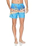 Ben Sherman Herren Badeshorts Digi Palm Print - Blau - Small