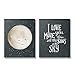 Stupell Industries Cute Moon Starry Night Sky I Love You Phrase ,Design by House Fenway