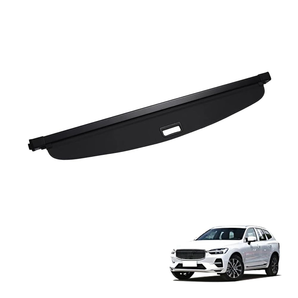 CIHAQQ Car Trunk Retractable Cargo Cover for Volvo XC60 2018-2023, Rear Trunk Parcel Shelf Boot Load Cover Waterproof Car Rear Trunk Parcel Shelf