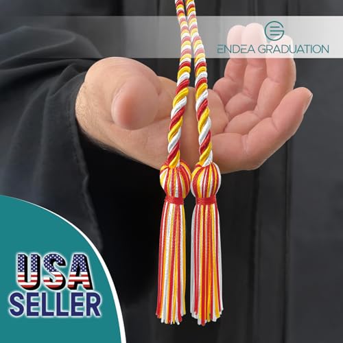 Image of Endea Graduation Double Honor Cord Three-Color (Red /Gold /White)