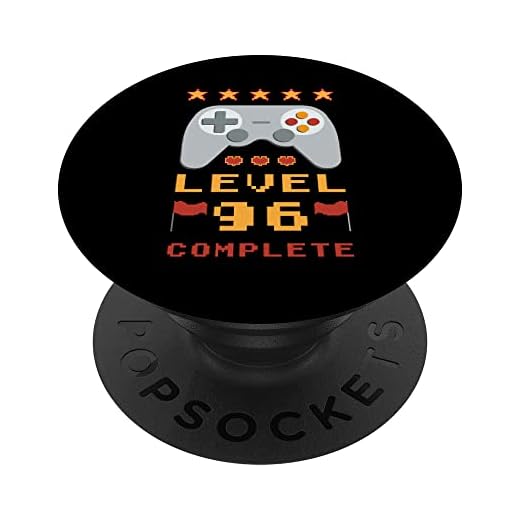 Cumpleaños 96 Nivel 96 Completo PopSockets PopGrip Intercambiable