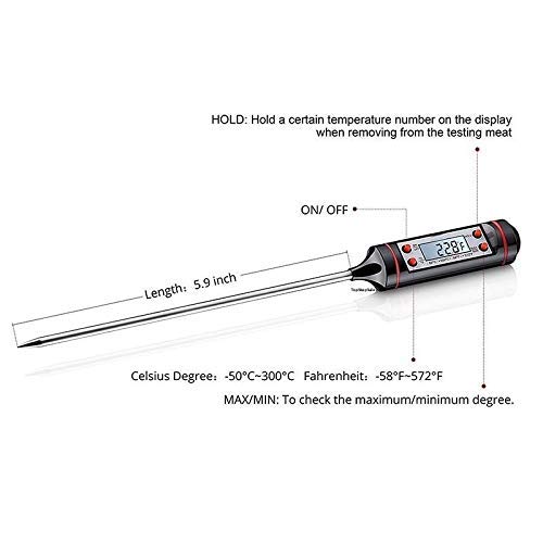 review Senit ele-digi-therm-6in tp101 Digital Meat Thermometer Kitchen Cooking Food Probe Electronic BBQ Ornate