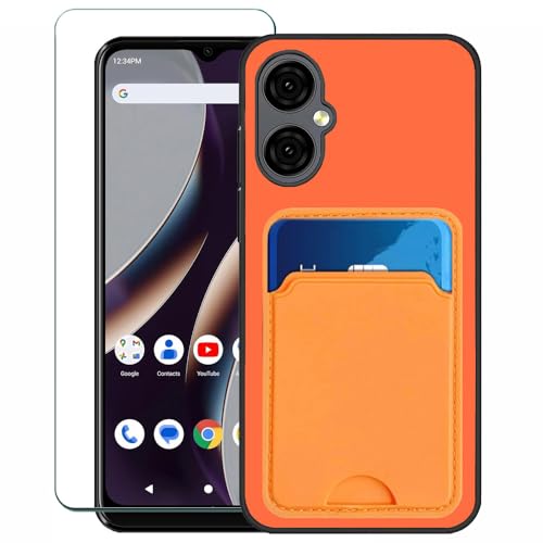 Covthch Kompatibel mit BLU G34 Handyhülle mit Displayschutzfolie, BLU G34 G1070WW Hülle BLU G34 2024 16,5 cm (6,5 Zoll) Smartphone-Schutzhülle [Brieftaschen-Schutzhülle mit Kreditkartenfach