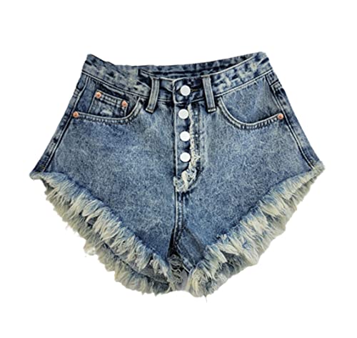 Short en denim à franges haut de gamme pantalon d'été coréen coupe jambes larges