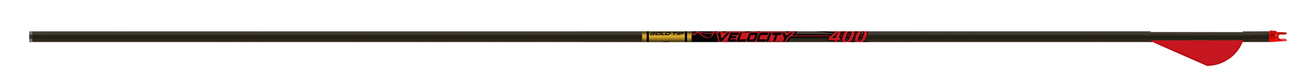 Gold Tip Velocity Arrows with Raptor Vane (Pack of 6), Black, 340