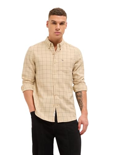 Image of THE Bear House Men's Checked Slim Fit Shirt