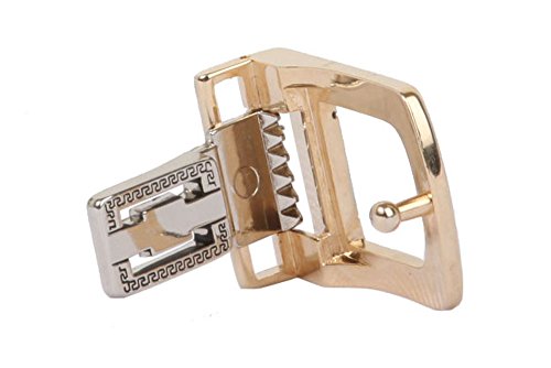 1 1/8 Inch Clamp On One Size Fits All Feather Edged Solid Plain Faux Leather Dress Belt4