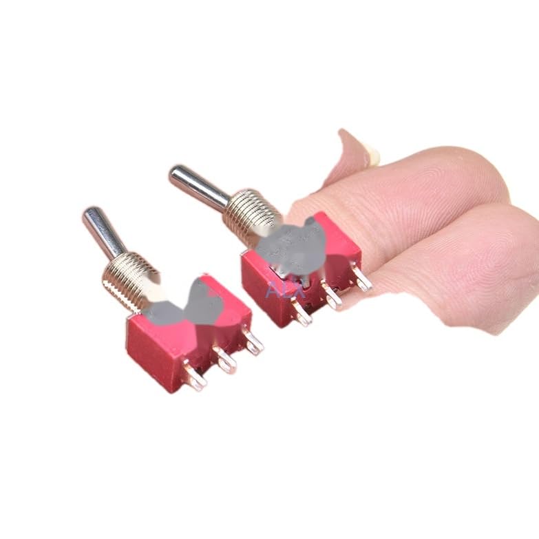 2PCS SH T80-T T8013-SEBQ Locking Lever 3Pin 2Position ON-ON SPDT Toggle Switch Rocker Switch 6mm 3A/250VAC Self Locking