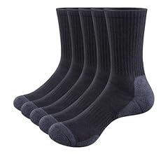 YUEDGE Mens Crew Socks Moisture Wicking Cushioned Performance Casual Athletic Socks Winter Thermal Work Boot Socks For Men …