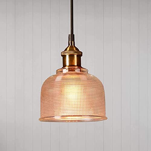 Lámpara de techo industrial moderna retro para salón o cocina con cristal caramelo 2