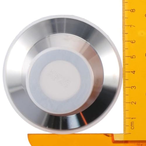 Image of Reducing Pipe Silver Durable ISO-KF Flange Tapered Pipeline KF50 to KF25 Conical Reducer Pipe Fitting