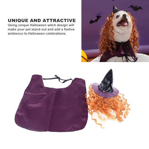 Disfraz Halloween Bruja para Mascotas con Sombrero y Capa miniatura 5