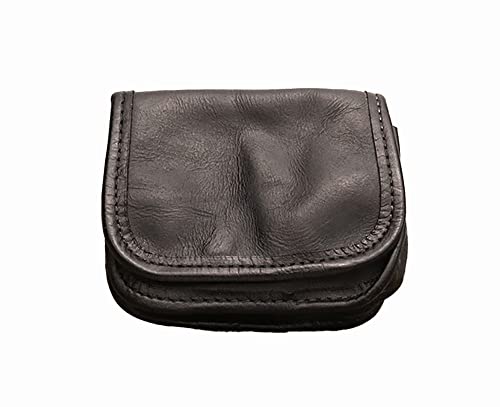 Muzboo Petit portefeuille en cuir fait à la main avec fermeture à boucle, porte-monnaie vintage et porte-cartes, cuir de vache pleine fleur pour femme