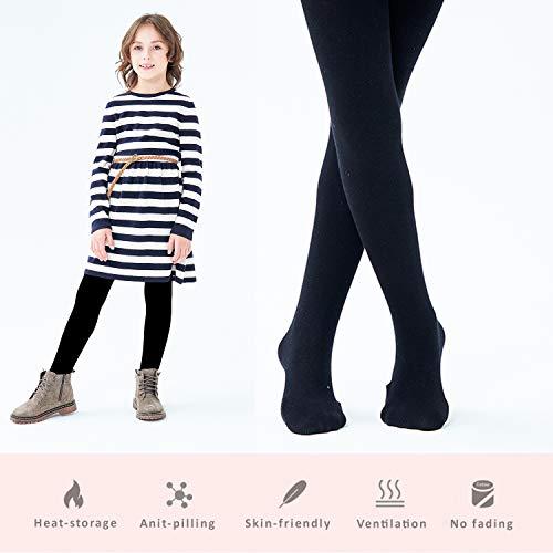 HowJoJo Girls Winter High Waist Fleece Lined Jeans Style Tights Seamless Skinny Denim Warm Leggings4