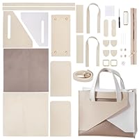 WADORN Handmade Tote Bag Making Kits, DIY Imitation Leather Handbag Making Kit DIY Personalized Bag Stitching Set Sewing Handicraft Shoulder Bag Making All Accessories, 9.8x4.7X 7.8 Inch