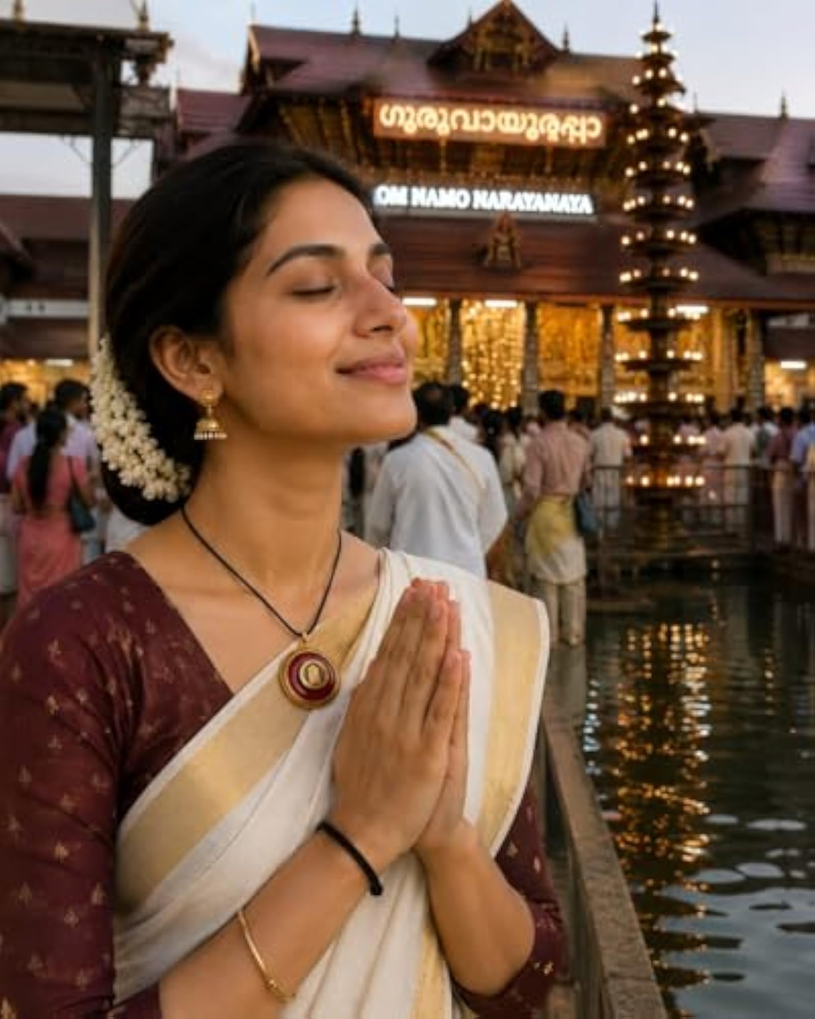 Divine Grace Guruvayurappan Spiritual Locket Pendant, Traditional