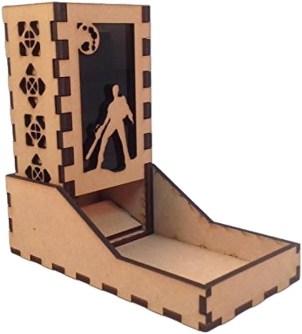 Ash Evil Dead Mini Dice Tower v1 Smoke Acrylic Window Laser Cut MDF Unique Fast Shipping