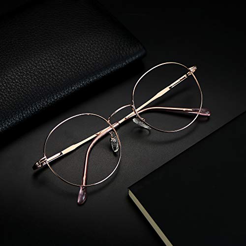 Image of VisionGlobal Blue Light Blocking Glasses for Women Men, Computer Reading, TV Glasses, Stylish Oval Frame
