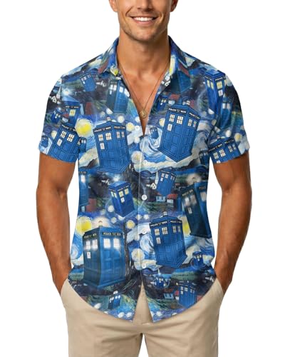 Image of 99TIMORO Fathers Movie Hawaiian Shirt for Men, Characters Button Down Short Sleeve Top, Summer Beach Gifts