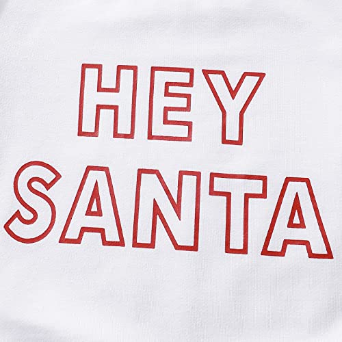 Baby Boy Hoodie Shirt Children's Christmas Printed Letters Tops Long Sleeve Fleece Pullover Solid Color Versatile Christmas Sweatershirt Top Fleece Boy (White, 2-3 Years)4
