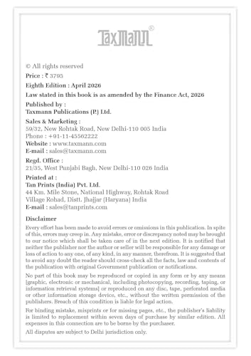 Image of Taxmann's GST Law & Practice [Finance Act 2026] - Single-volume Compendium of the CGST | IGST | UTGST Acts that Places the Relevant Rules | Notifications | Circulars | Case Laws under Every Section