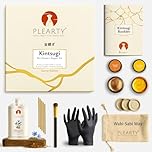 PLEARTY Kintsugi Repair Kit Food-Safe Linseed Resin Dishwasher-Proof 20g Metallic Gold Mica Powder Detailed Booklet Modern Kintsugi kit for Beginners Japanese Art Gold Repair Kit