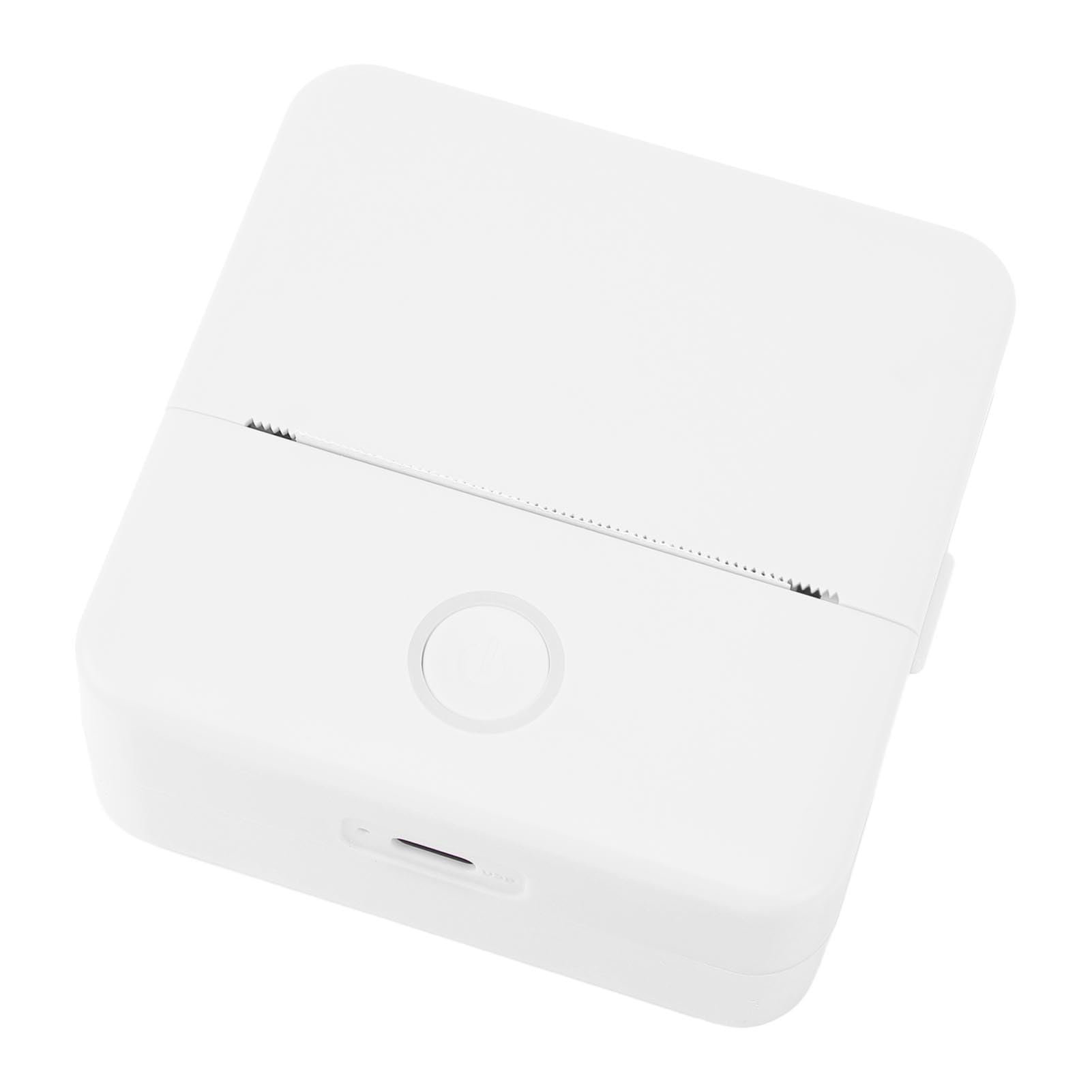 Mini Stampante Termica Portatile, Stampante Tascabile Senza Inchiostro, Connessione Rapida Portatile per la Casa (WHITE)