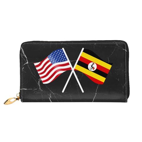 American And Uganda Flag Wallet Card Bag2