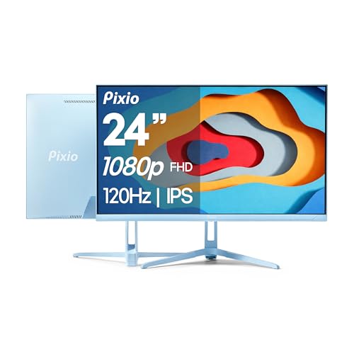 Pixio PX246 Wave Blue 24 inch 120Hz Refresh Rate FHD 1080p Resolution IPS Panel 4ms GTG Response...