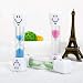 Qpower Smiley - Set de temporizador de arena para cepillar dientes, para...