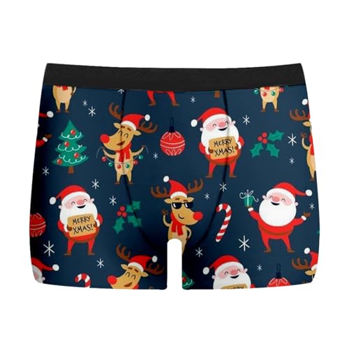 Caleçon Homme Noël Calecon Personnalise Sport Boxer Coton...