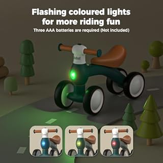 SLIDBEAT Baby Balance Bike 1 Year Old with Colour Lights, Toddler bike for Boys Girls 1st Birthday Gifts, Ride On Toys Age 10-24 Months, Baby Walker No Pedals 1-2 Year