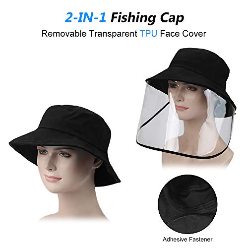 DECDEAL Proteção solar ao ar livre Sun Cap Viajando Chapéu de pesca com viseira removível Tampa da f