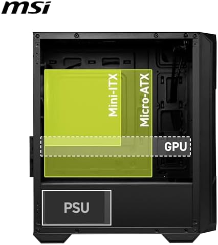 MSI MAG FORGE M120R AIRFLOW TEMPERLİ CAM 3X120MM 1X120MM ARGB FAN MATX GAMİNG BİLGİSAYAR KASASI - Görsel 4