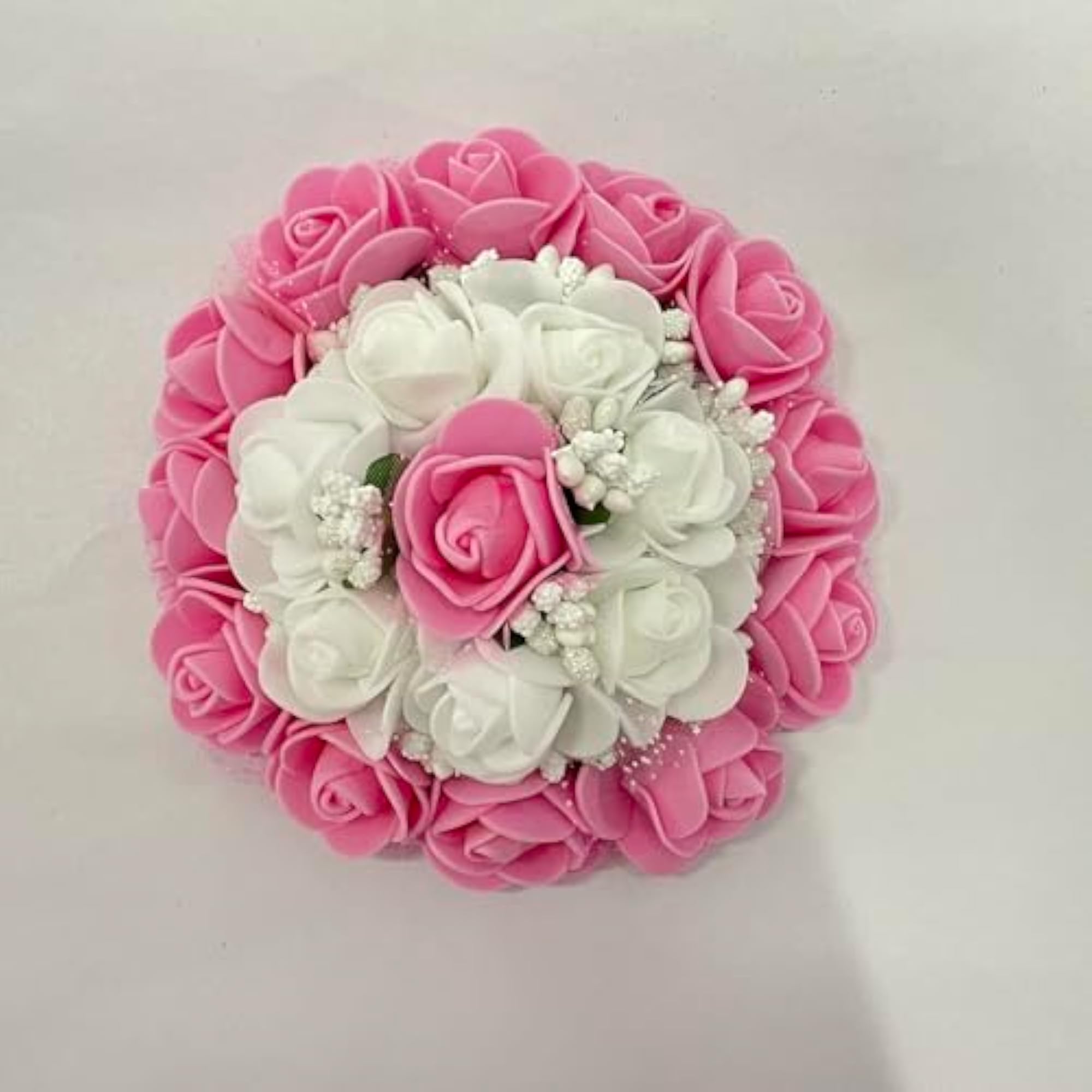 Bridal Bun Juda Gajra Maker Flower Gajra, White & Pink
