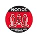 Produktbild 10 Stück Soziale Distanzierung Boden-Aufkleber-Abziehbilder Sicherheit Fußboden-Zeichen Plakat pflegen 6 Fuß Entfernung Anti-Rutsch-Crowd Control Guidance Bodenaufkleber, 11" Runde