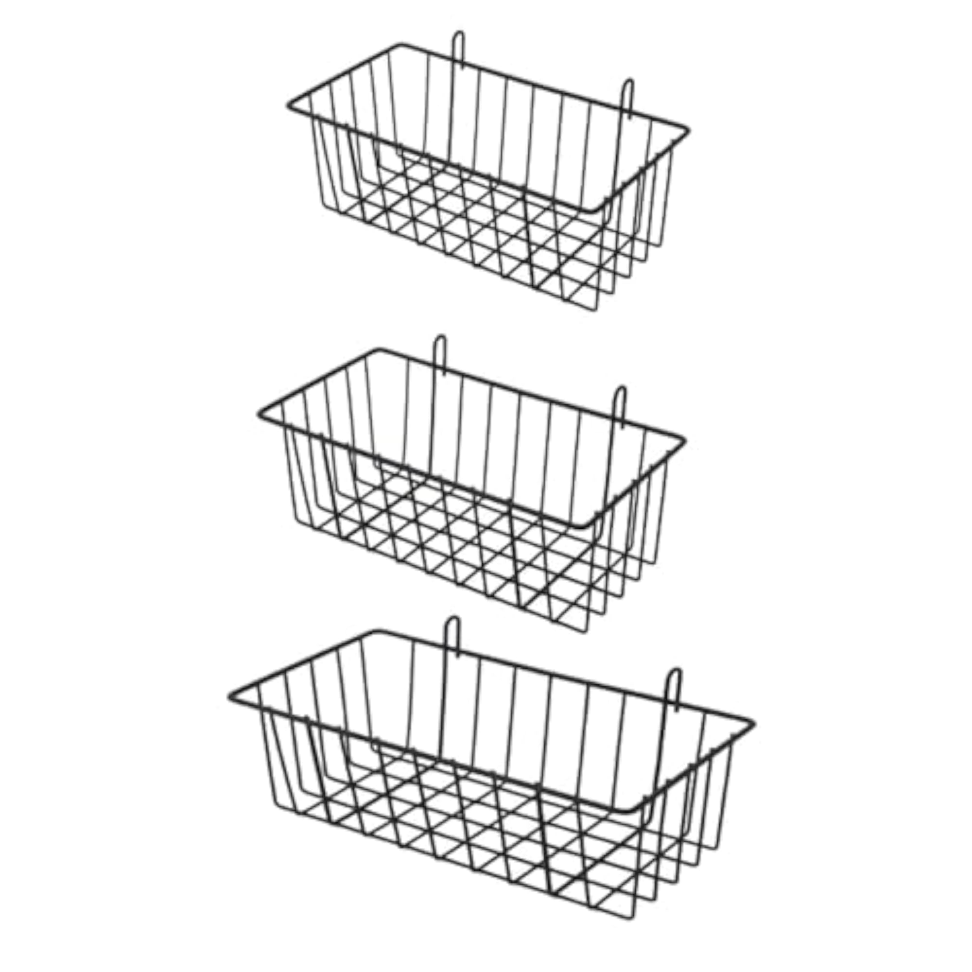 Metal Hanging Wire Basket Grid Basket with Hooks
