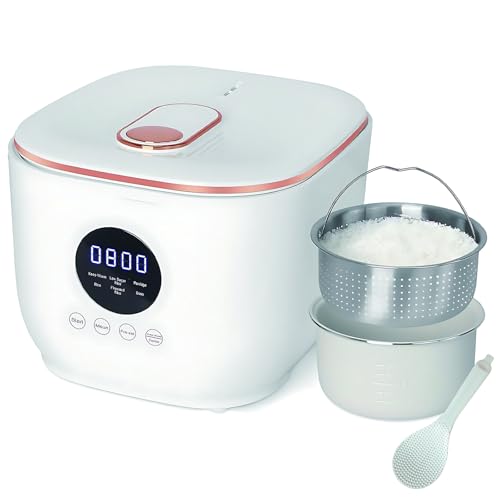 Arrocera Baja en Azúcar 3L – Arrocera Saludable para Dieta Keto con Temporizador 24H, Mantener Caliente 8H, 5 Modos de Cocción, Olla Antiadherente Cerámica, Arroceras Low-Carb Para Hogar