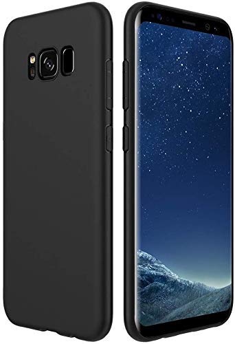 Rubber Soft Silicon Candy Shockproof Slim Back Cover Case For Samsung Galaxy S8 Plus, Black