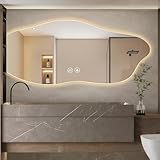 Miroir Salle de Bain avec Eclairage, 120× 60cm Miroir LED Lumineux Salle de Bain avec Inte...